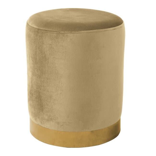 Taburet Raven, catifea premium cu spatiu depozitare, 31x38x31 cm, galben