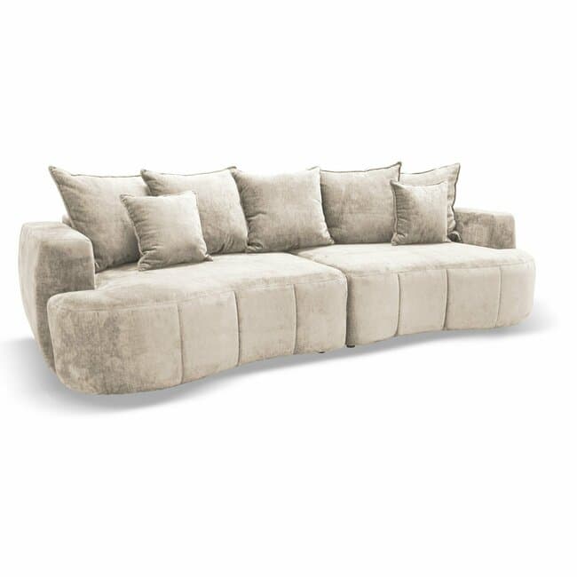 Canapea extensibila Strada, lada depozitare si spatiu de dormit 240x155 cm, spuma poliuretanica si arcuri sinusoidale, stofa rezistenta, 292x125x93 cm, personalizabil