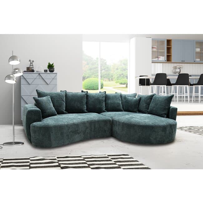 Coltar Strada N, extensibil cu lada depozitare si spatiu de dormit 270x135 cm, spuma poliuretanica si arcuri, 307x194x103 cm, personalizabil