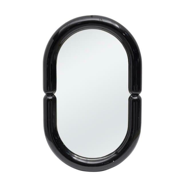 Oglinda de perete Poster, cadru MDF, design minimalist, 80x50x3.5 cm, negru / alb