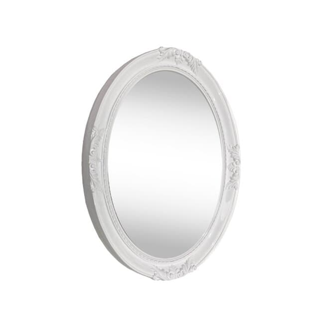 Oglinda Laura, Cu Rama Eleganta, 73x94 cm, Alb/Argintiu/Auriu