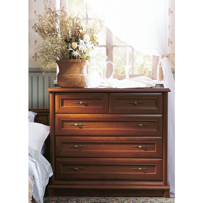 Comoda Sonata 5S/10, design clasic, 5 sertare spatioase, structura PAL laminat + MDF, glisiere cu bile, 101x45x90.5 cm