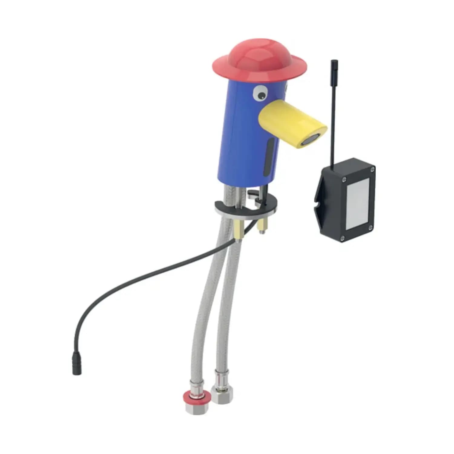 Baterie lavoar pentru copii, cu senzor, alimentare cu baterii, multicolor albastru galben rosu, Geberit Bambini