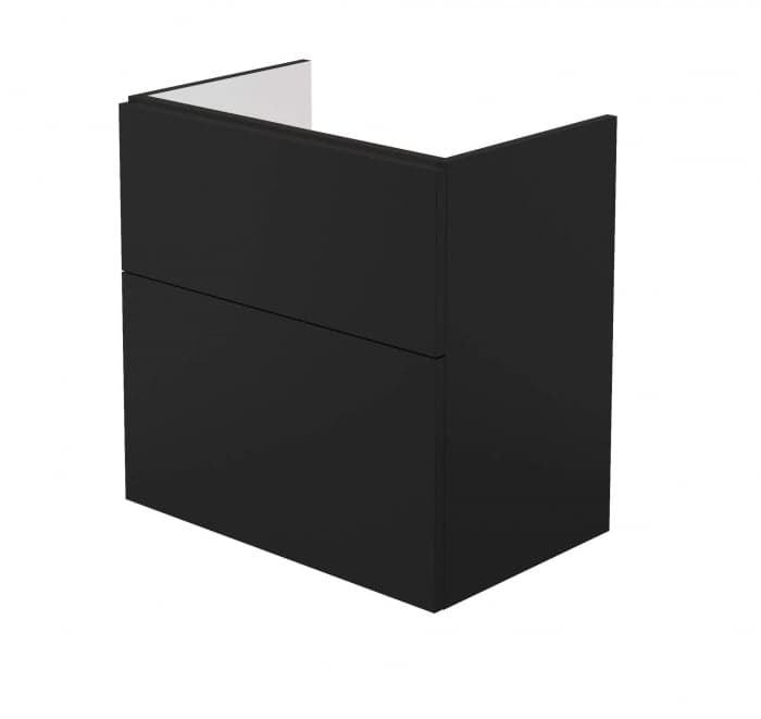 Dulap baie suspendat 60x60x38.5cm pentru lavoar, negru mat, MDF, Deante Prizma