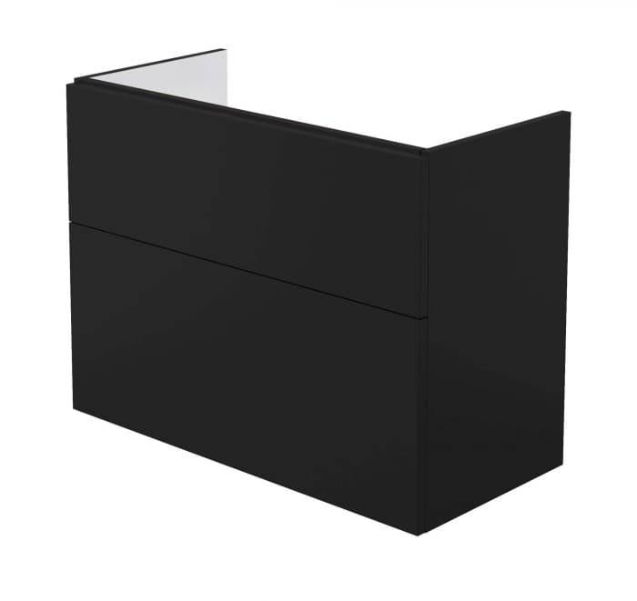 Dulap baie suspendat 80x60x38.5cm pentru lavoar, negru mat, MDF, Deante Prizma