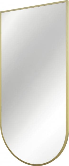 Oglinda suspendata, in rama aluminiu, auriu periat, 50x100 cm, Deante Silia