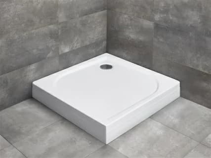 Cadita dus patrata Radaway Delos C cu carcasa, 100X100X15,5 cm, acrilica