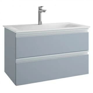 Mobilier baza Ideal Standard Tesi 80 x 49 x 44 cm cu doua sertare albastru deschis