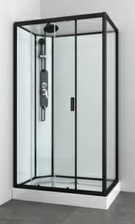 Cabina de dus completa hidromasaj Sanotechnik Quickline Epic Black 120x80xH235 cm