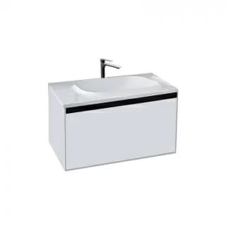 Set PROMO mobilier si lavoar Kolpasan Pandora alb 75 cm