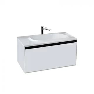 Set PROMO mobilier si lavoar Kolpasan Pandora alb 110 cm