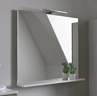 Oglinda Kolpasan Evelin  cu etajera 80xH70 cm alba