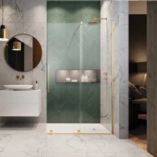 Cabina dus Walk-In Radaway Furo Gold 80xH200 cm, dreapta