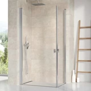 Cabina de dus Ravak Chrome 80x80xH195 cm, profil crom slefuit lucios