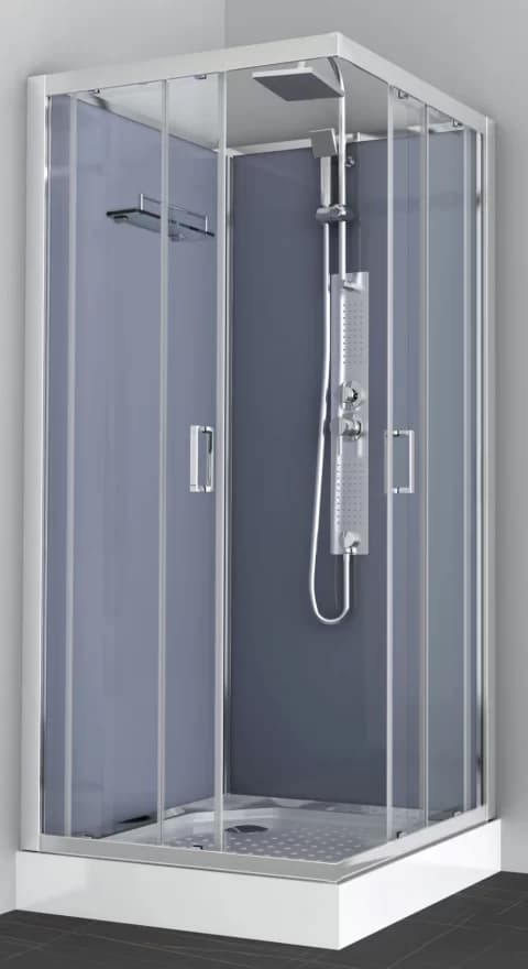 Cabina de dus patrata Sanotechnik cu hidromasaj 90x90xH225 cm