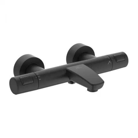 Baterie cada si dus Ideal Standard Ceratherm T25 negru mat termostatica