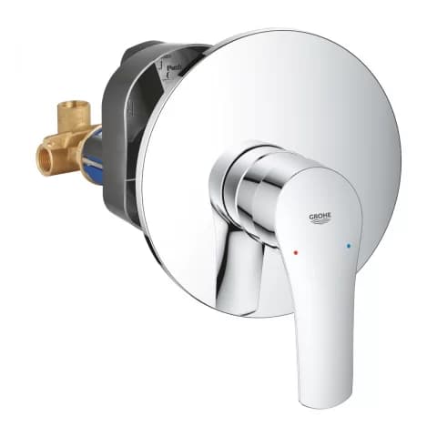 Baterie dus incastrata Grohe Eurosmart crom lucios cu corp ingropat