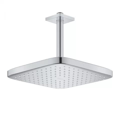 Palarie si brat de dus Grohe Tempesta 250 Cube crom lucios patrata