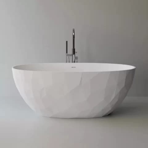 Cada freestanding Marmite Aruba 167x83 cm din compozit alb