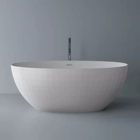 Cada freestanding Marmite Lima 167x83 cm din compozit alb