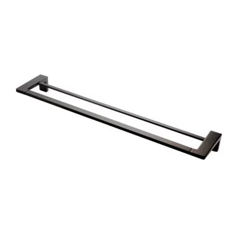 Suport prosop dublu FDesign Piazza negru mat 60 cm