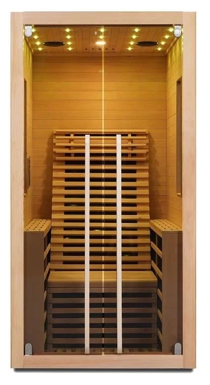Sauna Sanotechnik Carbon 1 brad canadian 130x100xH195 cm LED Starlight