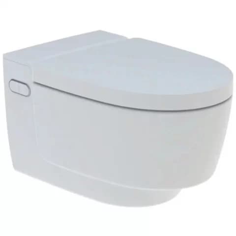 Set Vas WC cu bideu electronic suspendat cu capac soft close automat si telecomanda Geberit AquaClean Mera Comfort Rimless
