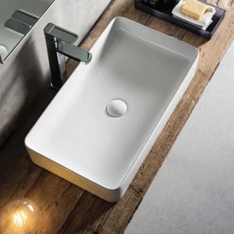 Lavoar baie pe blat Fluminia Lena 61x35 cm