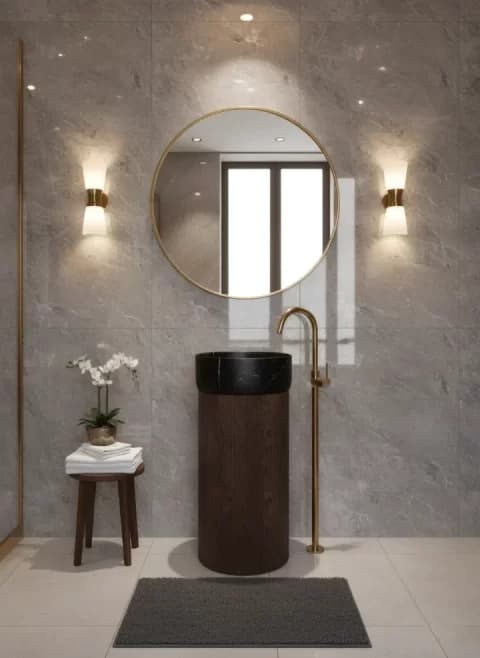 Lavoar Freestanding Premium din Lemn Masiv