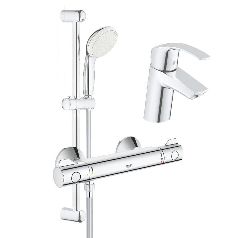 Set complet baterii baie dus cu termostat Grohe Grohtherm 800 (33265002, 34558000, 27853001)