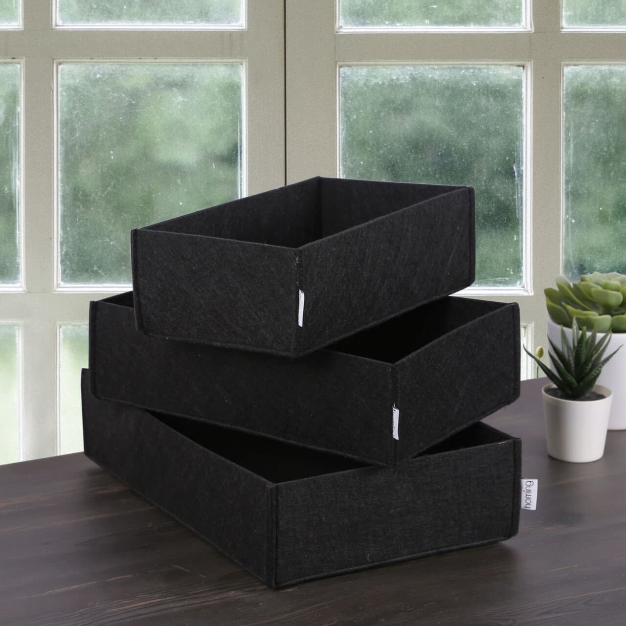 Set organizator de birou din fetru, HMY, Negru