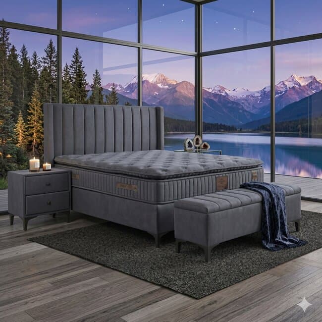 pat saltea gratis black line gri 160x200 cm micro arcuri