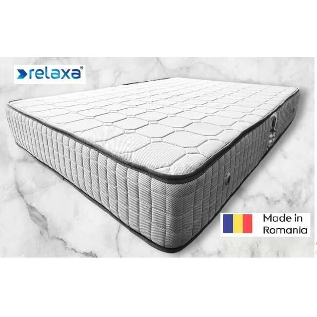 Saltea Lux Plus Ortopedica 160x200x24 cm, Arcuri Bonnell, Fermitate Mediu spre tare , Husa Matlasata 2 Fete: vara-iarna