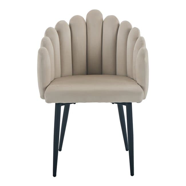 Scaun Simba, tapitat catifea, 58x61x85 cm, bej