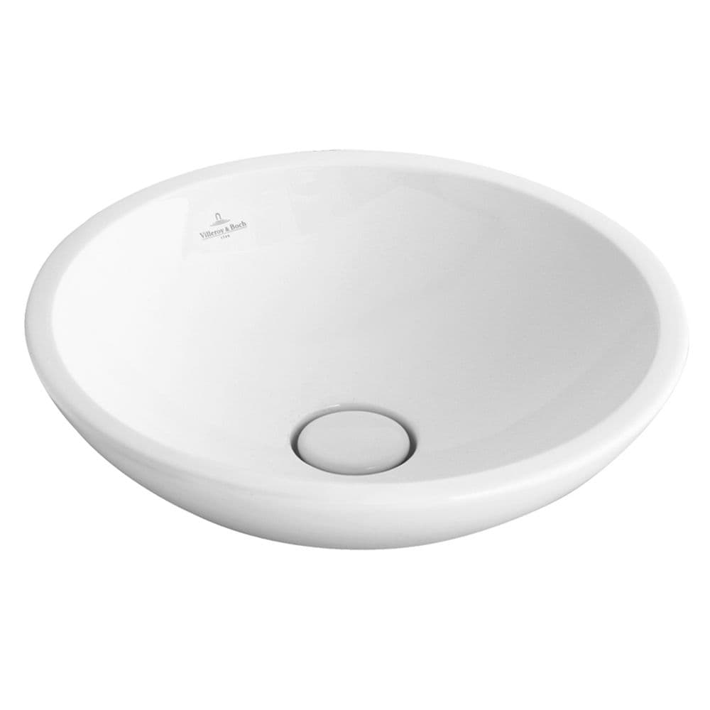 Lavoar pe blat alb lucios 43 cm, rotund, Villeroy Boch, Loop Friends