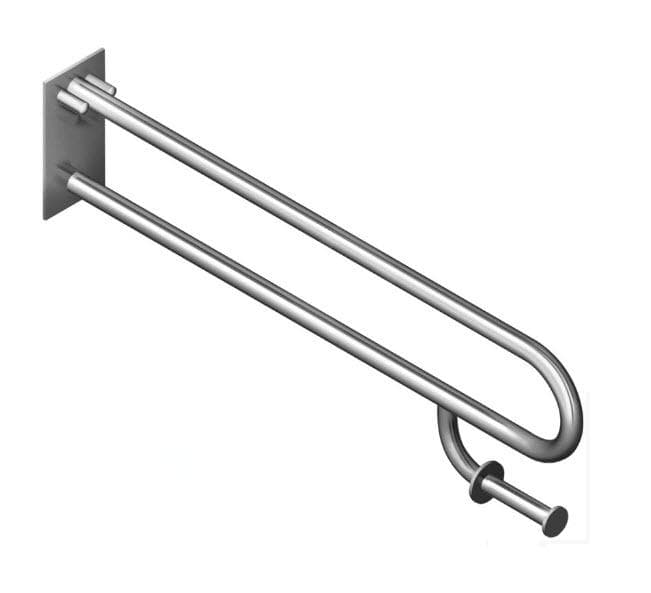 Bara suport ajutatoare rabatabila 83,4 cm cu suport hartie igienica, otel inixidabil, Jika Universum