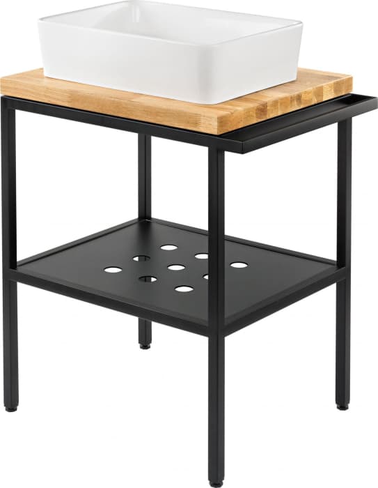 Consola sustinere cu blat stejar si lavoar inclus, 600x500x140 mm, Deante, Hiacynt