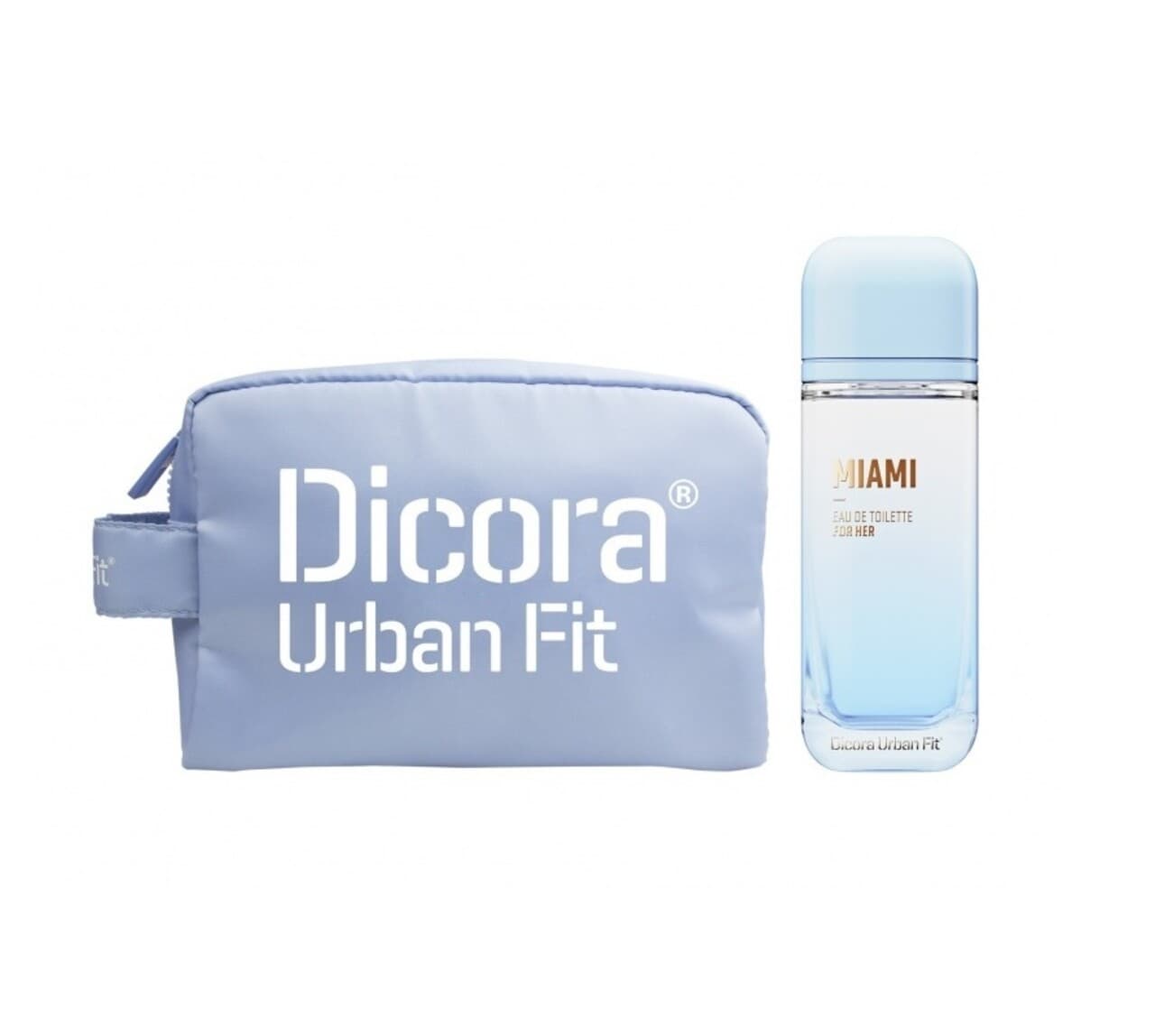 Set apa de toaleta dama Dicora Urban Fit Miami 150ml + geanta cosmetica