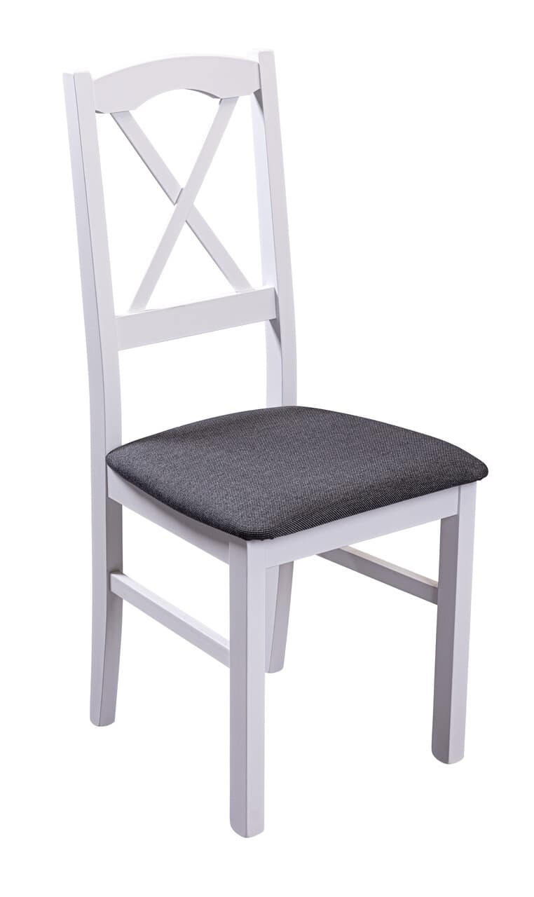 Set 2 scaune Zofia, Inter Link, 43x40x94 cm, lemn, alb/antracit