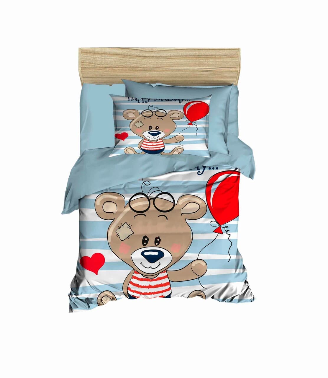 Lenjerie de pat pentru copii, L'essentiel Maison, PH15, Maro / Rosu / Albastru