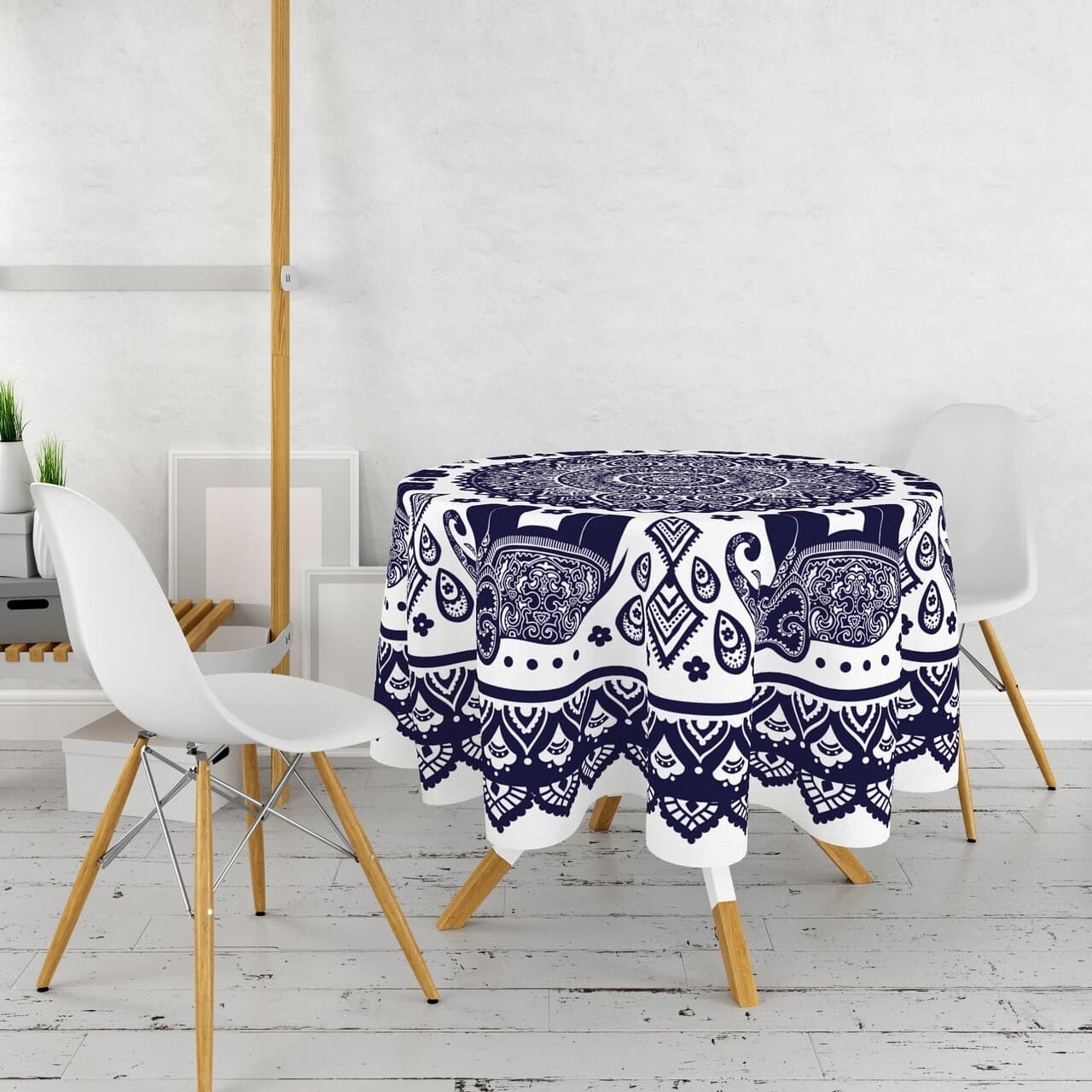 Fata de masa, Hermia, 994PRL1104, Diametru: 160 cm, Multicolor