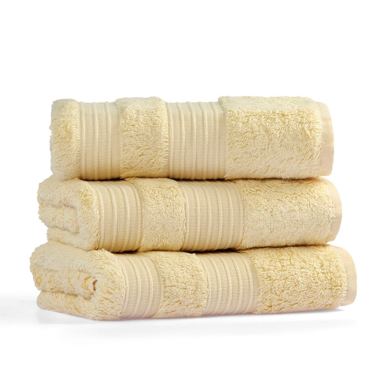 Prosop de baie, L'essentiel Maison, London Wash, 60% Bumbac/40% Bambus, Galben