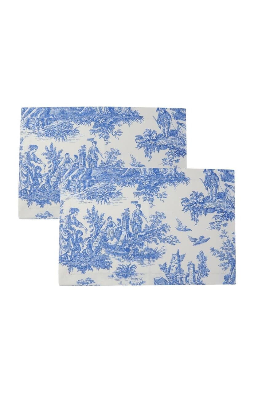 set de servetele de masa 2 piese bst053 albastru alb