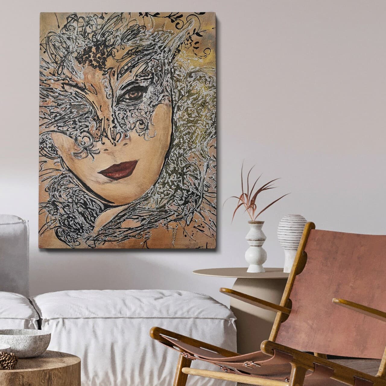 Tablou decorativ, OPS2032725074, Cadru: 100% LEMN (grosime: 3 cm), Multicolor