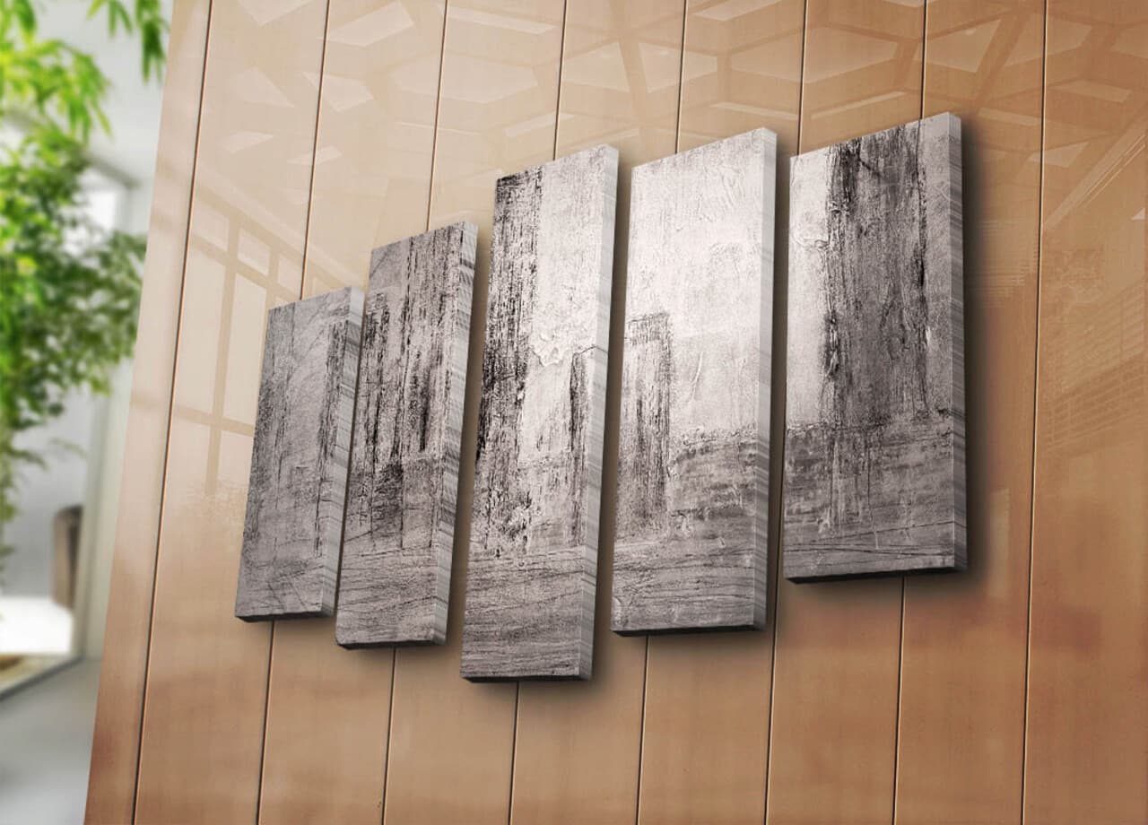 Tablou decorativ, 5PATK-219, 19 x 70 cm, Multicolor