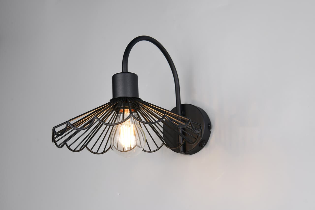 Aplica de perete Margarita, RL, 33x25x21.5 cm, 40W, 1x E27, metal, negru mat