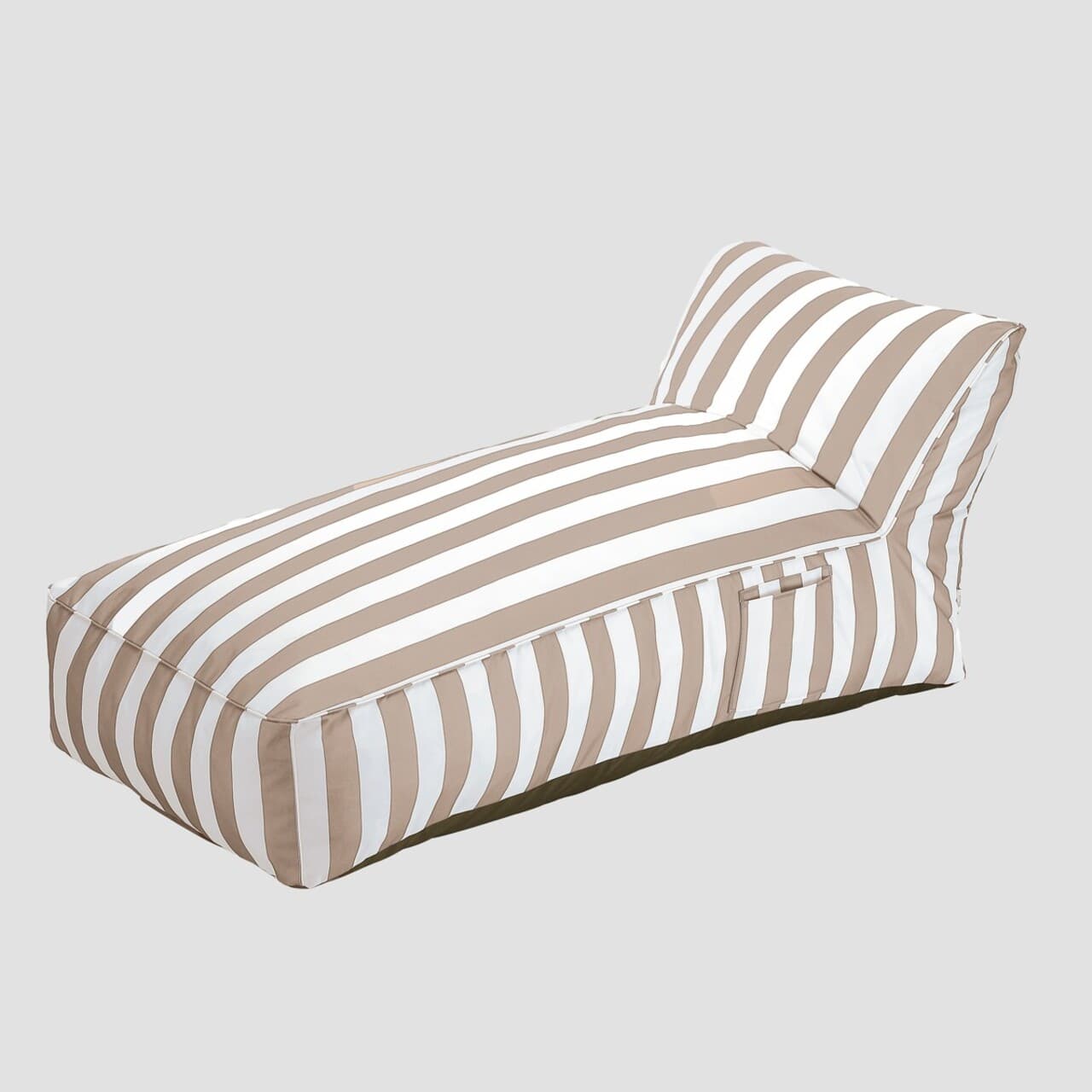 Sezlong Maris, Homla, 102x72x65 cm, poliester/spuma, alb/bej