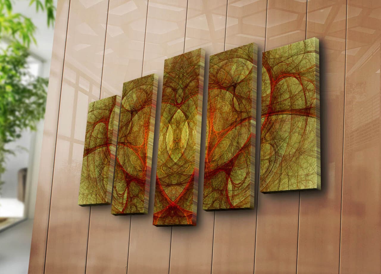 Tablou decorativ, 5PATK-247, 19 x 70 cm, Multicolor