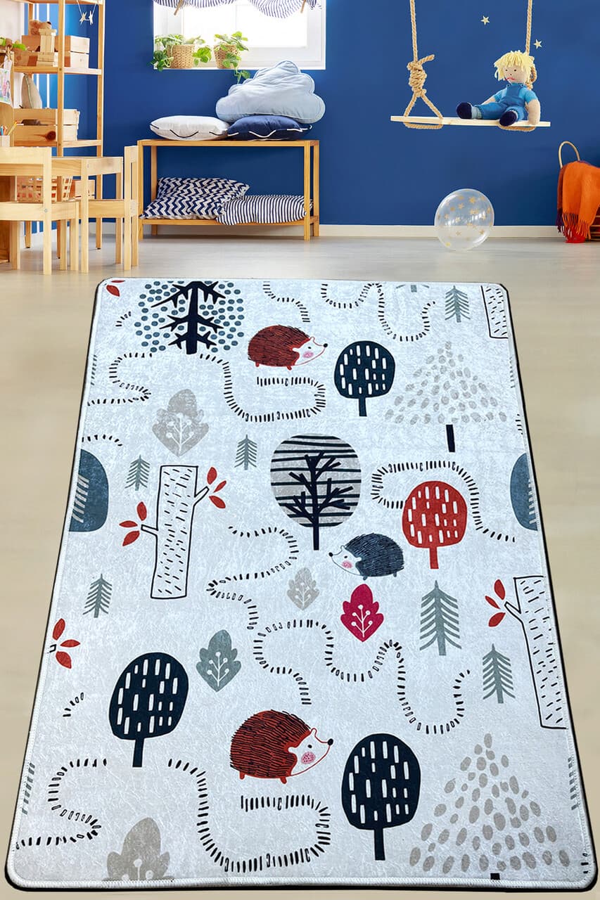 Covor pentru copii, Mechigon, 80x140 cm, Poliester, Multicolor