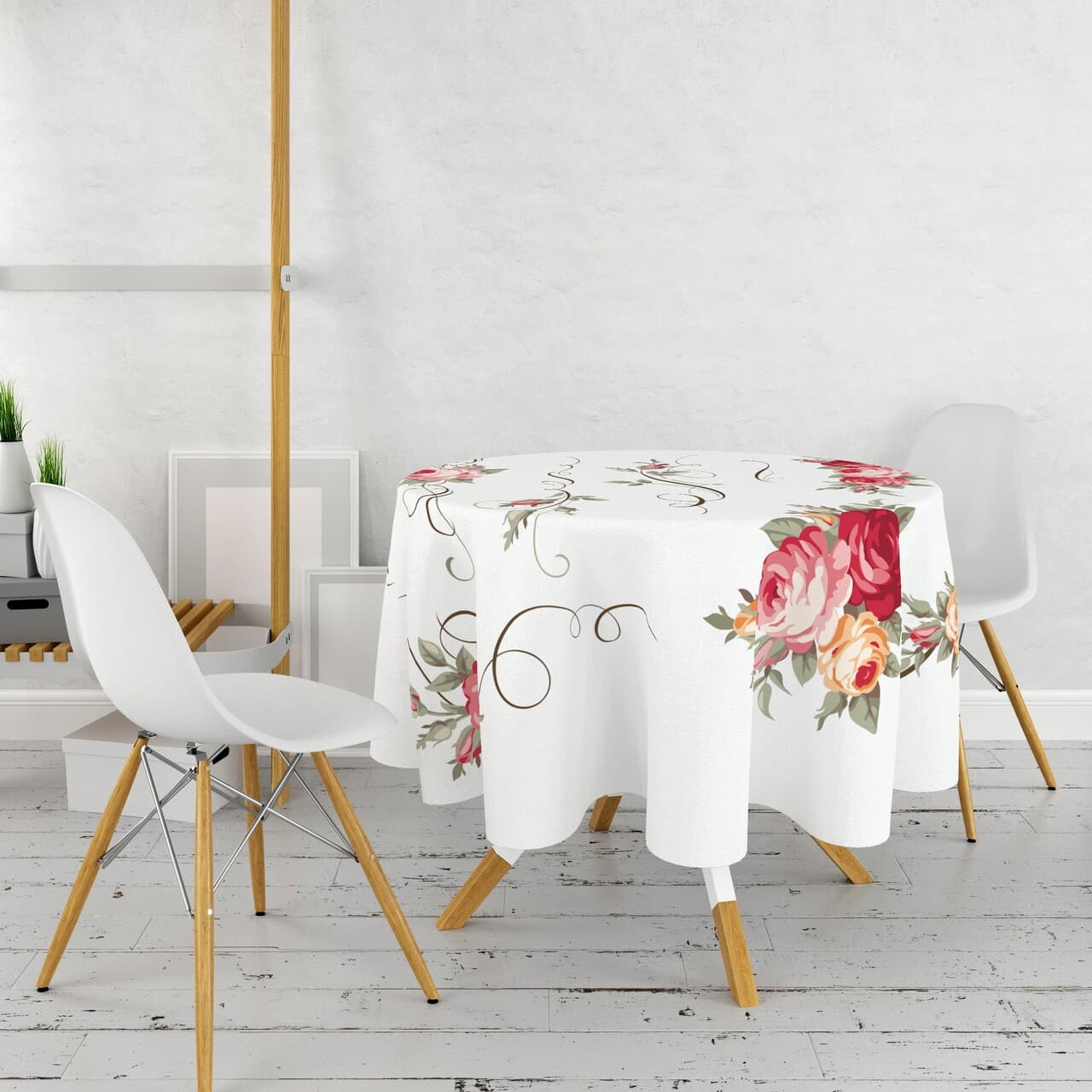 Fata de masa, Hermia, 994PRL1118, Diametru: 160 cm, Multicolor